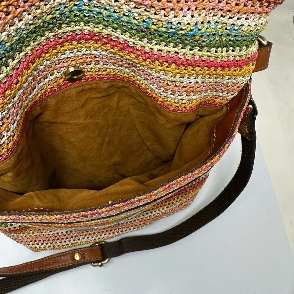 Patricia Nash Luzille Convertible Leather Backpack Multicolored